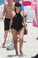 LARSA PIPPEN in Swimsuit on the Beach in Miami 06/11/2017