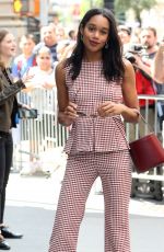 LAURA HARRIER Arrives at AOL Studios in New York 06/26/2017