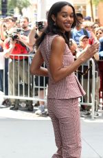 LAURA HARRIER Arrives at AOL Studios in New York 06/26/2017