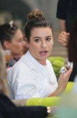 LEA MICHELE at a Nail Salon in Brentwood 06/11/2017