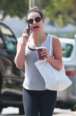 LEA MICHELE Heading to a Gym in Brentwood 06/23/2017