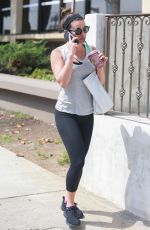 LEA MICHELE Heading to a Gym in Brentwood 06/23/2017
