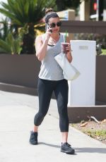 LEA MICHELE Heading to a Gym in Brentwood 06/23/2017
