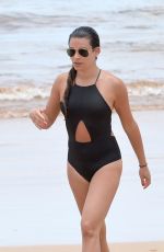 LEA MICHELE in Swimsuit at a Beach in Hawaii 06/27/2017