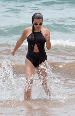 LEA MICHELE in Swimsuit at a Beach in Hawaii 06/27/2017