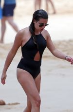 LEA MICHELE in Swimsuit at a Beach in Hawaii 06/27/2017