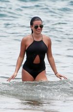 LEA MICHELE in Swimsuit at a Beach in Hawaii 06/27/2017