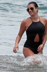 LEA MICHELE in Swimsuit at a Beach in Hawaii 06/27/2017