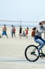 LEIGHTON MEESTER Out Riding a Bike in Los Angeles 06/12/2017