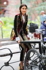 LILY ALDRIGE on the Set of a Photoshoot for Vogue Magazin in New York 06/04/2017