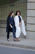 LILY COLLINS and PENELOPE CRUZ on the Set of Lancome Commercial in Barcelona 06/12/2017