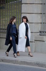LILY COLLINS and PENELOPE CRUZ on the Set of Lancome Commercial in Barcelona 06/12/2017
