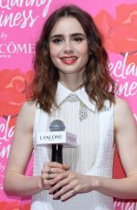 LILY COLLINS at Lancome