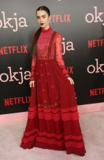 LILY COLLINS at Okja Premiere in New York 06/08/2017