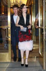 LILY COLLINS Out and About in New York 06/26/2017