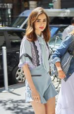 LILY COLLINS Out in New York 06/26/2017