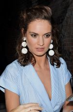 LILY JAMES Arrives at Beauty and Essex in Los Angeles 06/12/2017