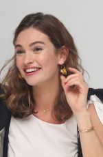 LILY JAMES at Baby Driver Press Conference in Los Angeles 06/13/2017