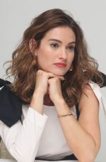 LILY JAMES at Baby Driver Press Conference in Los Angeles 06/13/2017