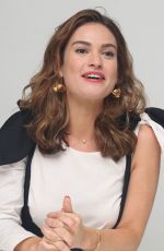 LILY JAMES at Baby Driver Press Conference in Los Angeles 06/13/2017