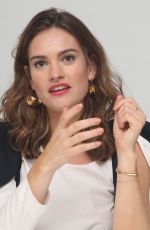 LILY JAMES at Baby Driver Press Conference in Los Angeles 06/13/2017