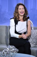 LILY JAMES on the Set of Good Day L.A. in Los Angeles 06/13/2017