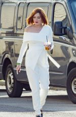 LINDSAY LOHAN on the Set Sick Note Comedy Show in London 06/14/2017