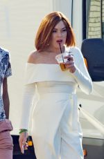 LINDSAY LOHAN on the Set Sick Note Comedy Show in London 06/14/2017