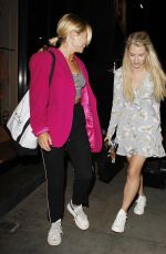 LOTTIE MOSS and JESS WOODLEY Leaves Ours Restaurant in London 07/01/2017
