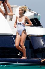 LOTTIE MOSS in Swimsuit at a Yacht in Formentera 06/16/2017
