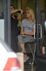 LUCY FALLON at a Hair Salon in Dublin 06/17/2017