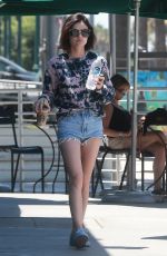 LUCY HALE in Denim Shorts Out in Studio City 0617/2017