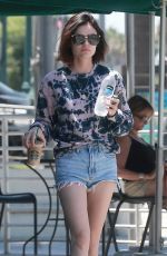 LUCY HALE in Denim Shorts Out in Studio City 0617/2017