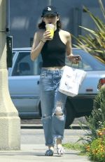 LUCY HALE in Ripped Jeans Out for Coffee in Studio City 06/22/2017