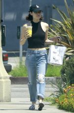 LUCY HALE in Ripped Jeans Out for Coffee in Studio City 06/22/2017