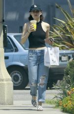 LUCY HALE in Ripped Jeans Out for Coffee in Studio City 06/22/2017
