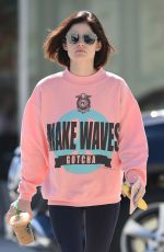 LUCY HALE Out for Coffee in Los Angeles 06/09/2017