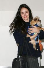 MADELEINE STOWE with Her Dog at LAX Airport in Los Angeles 05/31/2017