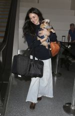 MADELEINE STOWE with Her Dog at LAX Airport in Los Angeles 05/31/2017