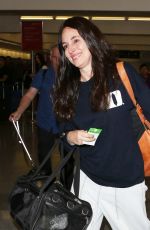 MADELEINE STOWE with Her Dog at LAX Airport in Los Angeles 05/31/2017