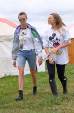 MARGOT ROBBIE and CARA DELEVINGNE at Glastonbury Festival 06/24/2017