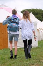 MARGOT ROBBIE and CARA DELEVINGNE at Glastonbury Festival 06/24/2017