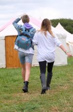 MARGOT ROBBIE and CARA DELEVINGNE at Glastonbury Festival 06/24/2017