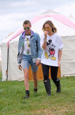 MARGOT ROBBIE and CARA DELEVINGNE at Glastonbury Festival 06/24/2017