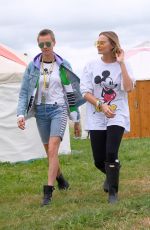 MARGOT ROBBIE and CARA DELEVINGNE at Glastonbury Festival 06/24/2017