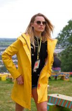 MARGOT ROBBIE and CARA DELEVINGNE at Glastonbury Festival 2017 06/23/2017
