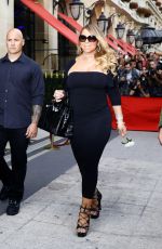 MARIAH CAREY Leaves Her Hotel in Paris 06/24/2017