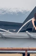 MEGAN FOX Filming on a Rooftop in Los Angeles 05/31/2017