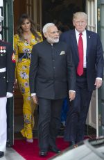 MELANIE TRUMP Meet Indian Prime Minister Narendra Modi in Washington D.C. 06/26/2017