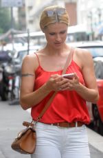MICHELLE HUNZIKER Out Shopping in Milan 06/27/2017